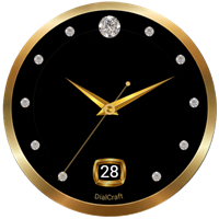 Luxury Black and Diamond Watch Face